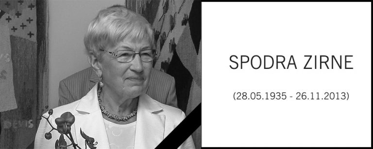 Mūžībā aizgājusi Spodra Zirne