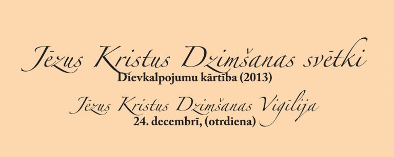 dievkalpojumu kārtiba 2013 gada decembris