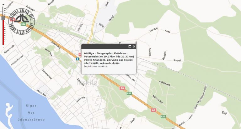 A6 Ikšķilē valsts galvenā autoceļa A6 Rīga – Daugavpils remonts