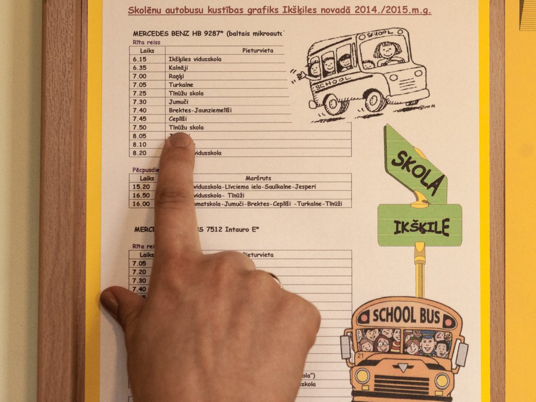 Skolēnu autobusu kustības grafiks Ikšķiles novadā