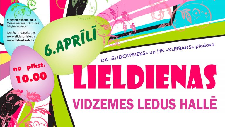 2.Lieldienās šī gada 6.aprīlī daiļslidošanas klubs “Slidotprieks” sadarbībā ar hokeja klubu “Kurbads”