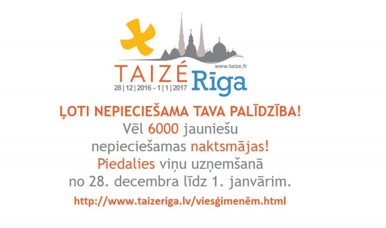 Eiropas jauniešu tikšanās “Taize Rīga”