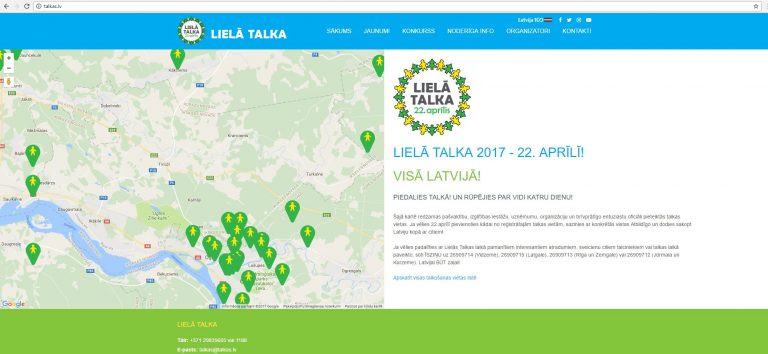 Lielās Talkas kartē, Ikšķiles novadam nulle talkošanas vietu. :(
