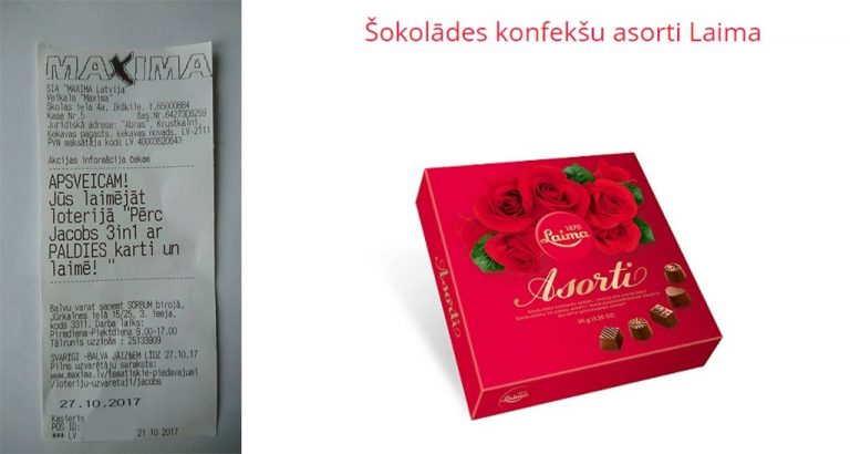 Maxima loterija. Pērc Jacobs 3in1 ar Paldies karti un laimē!